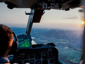 Rundflug mit Sonnenuntergang