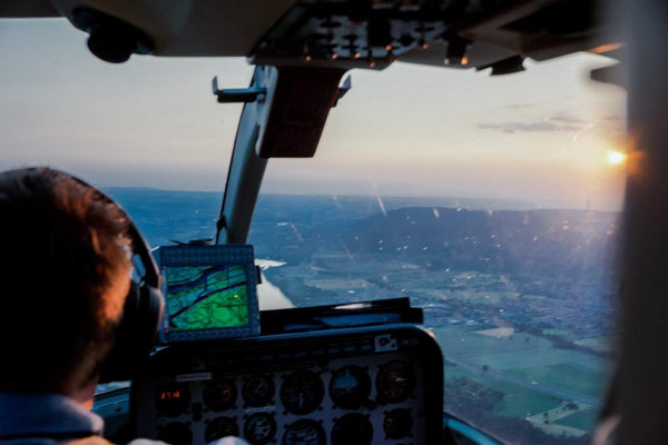 Rundflug mit Sonnenuntergang