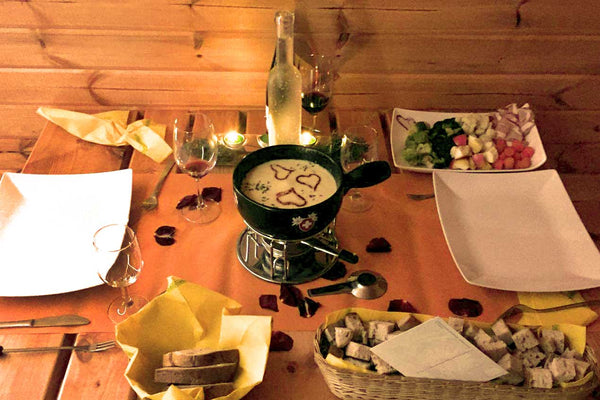 Fondue Flug im Helikopter