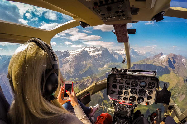 Berner Oberland Rundflug mit Helikopter, Sicht aus Cockpit