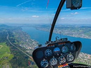 Flug Richtung Zürich entlang dem Zürichsee  