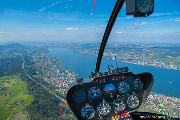 Flug Richtung Zürich entlang dem Zürichsee  