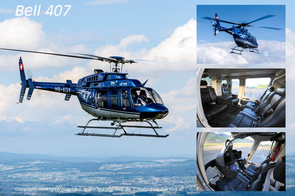 Übersicht Helikopterflug Bell407