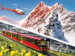 Jungfraujoch Express mit dem Helikopter und der Bahn