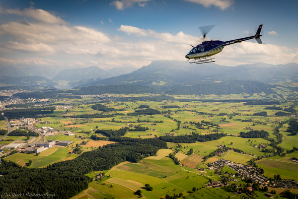 Helikopterflug Richtung Luzern