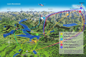 Helikopterflug Route ab Luzern-Beromünster