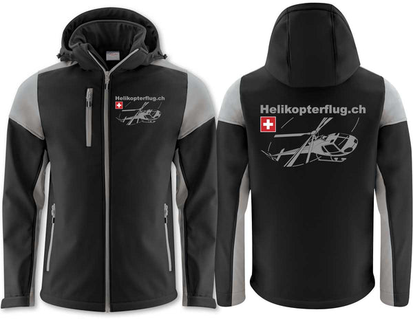 Helikopterflug Softshelljacke Grau