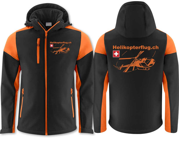 Helikopterflug Softshelljacke Orange