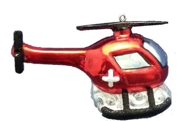 Christmas "ball" helicopter with Swiss cross 